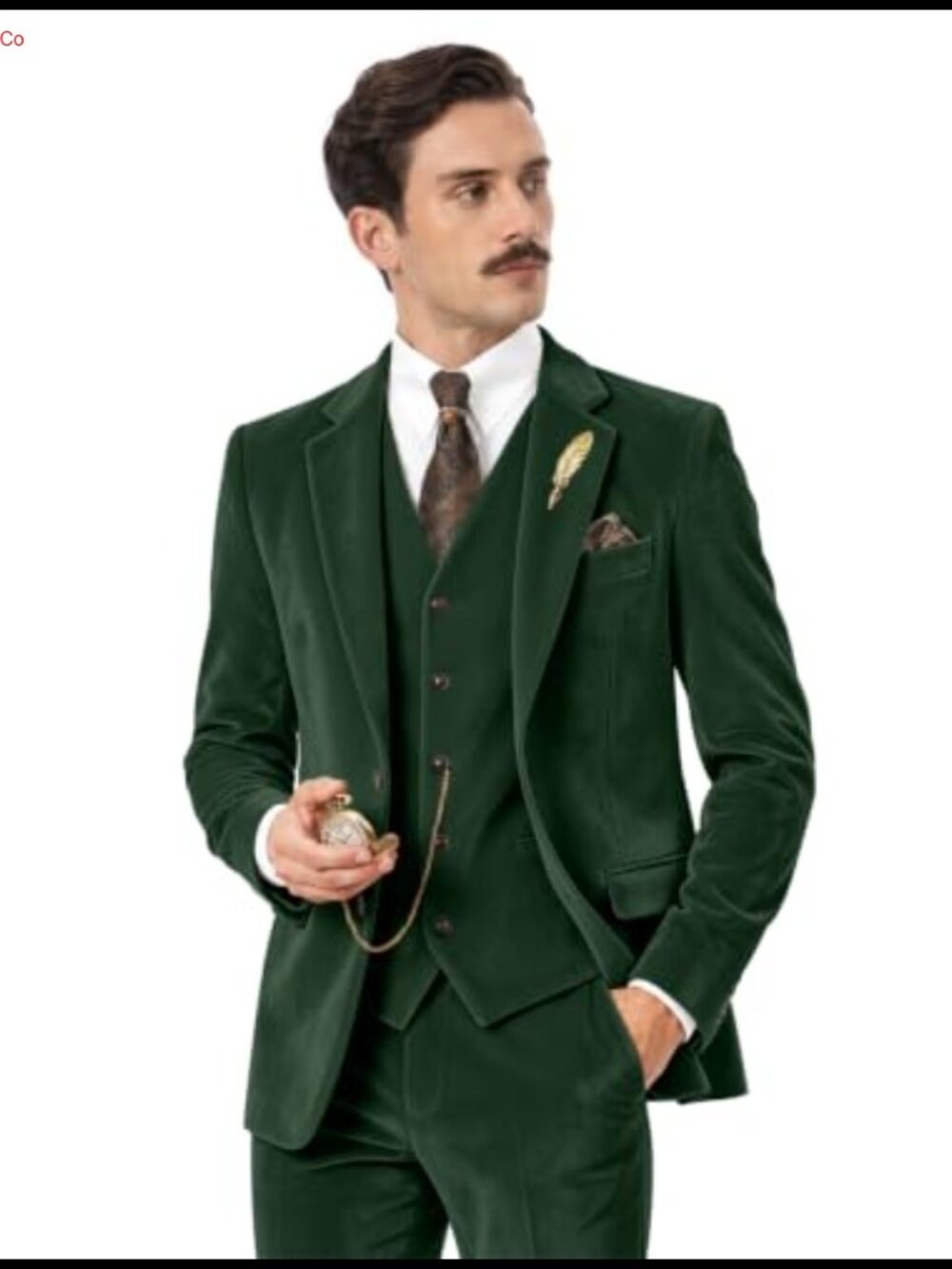 Men's 3 Piece Velvet Suit Set Slim Fit Blazer Vest Pants Formal Wedding